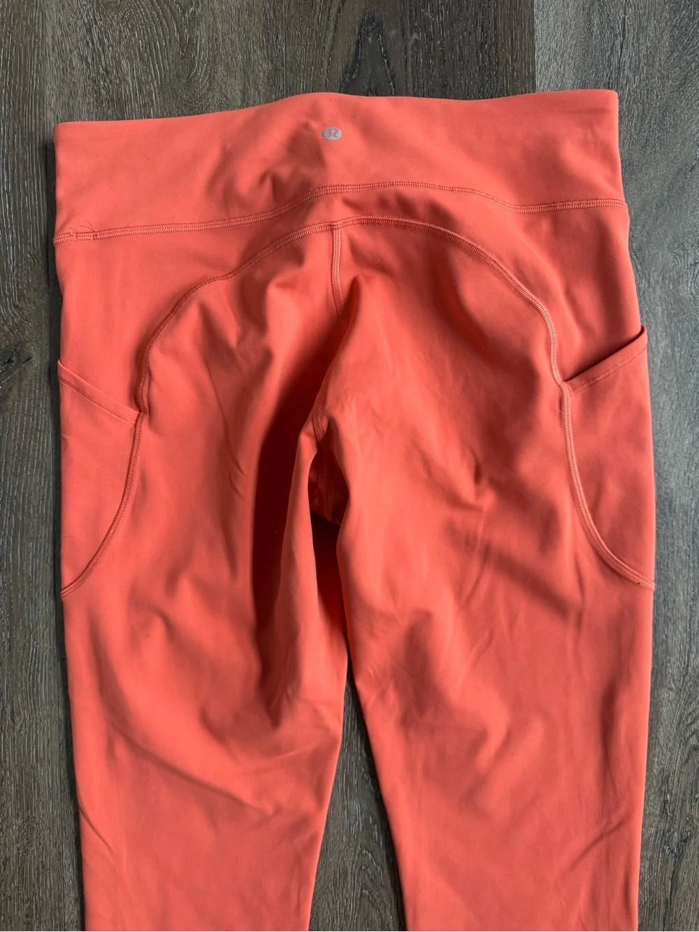 Lululemon Leggings with pockets Amber Orange Size 12